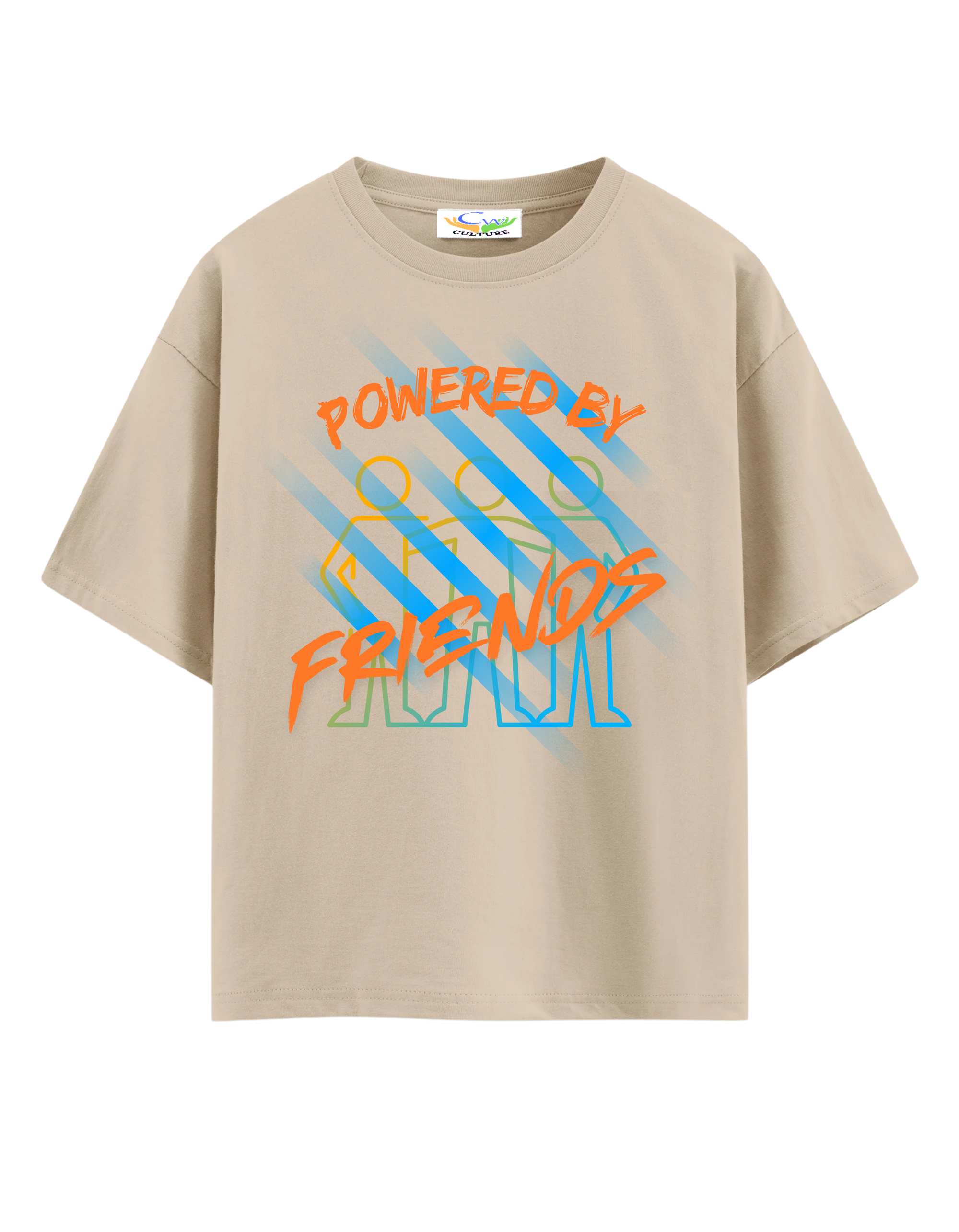 Powered by Friends - Oversized T-Shirt