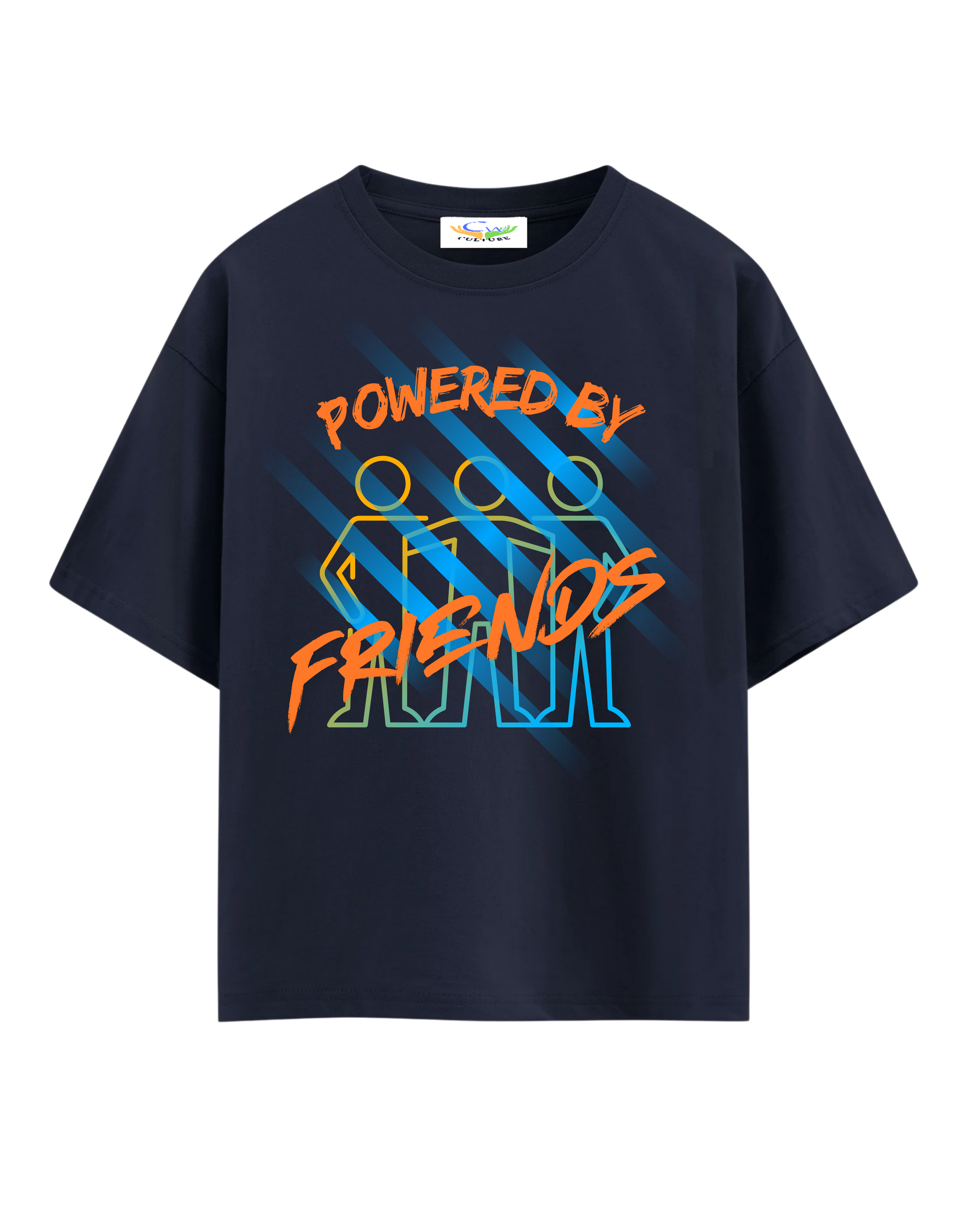 Powered by Friends - Oversized T-Shirt
